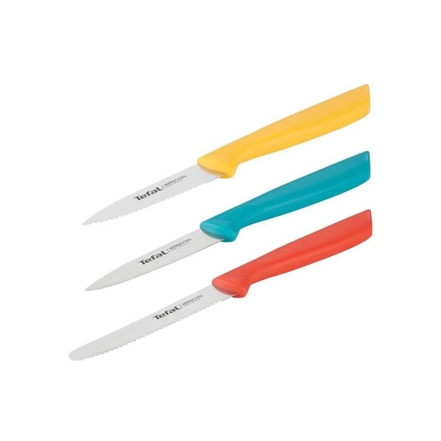 Tefal - Set Edelstahl-Messer 3 Stk. COLORFOOD