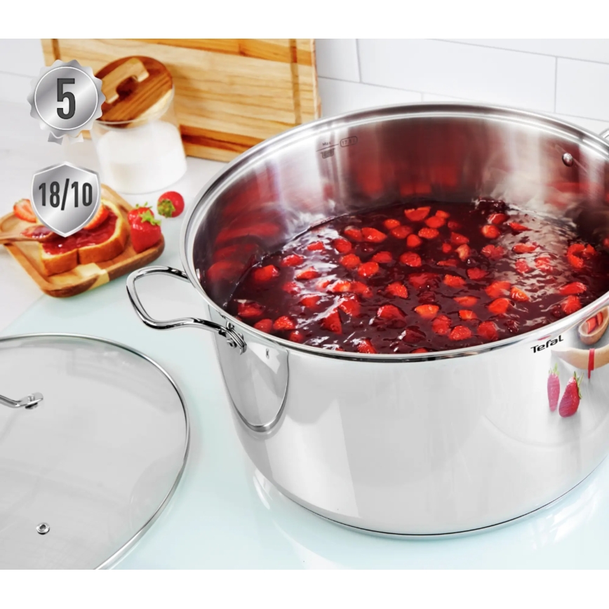 Tefal - Topfset 10 Stk. INTUITION Edelstahl