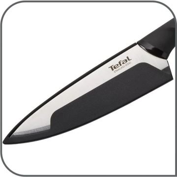 Tefal - Tranchiermesser aus rostfreiem Stahl COMFORT 9 cm Chrom/schwarz