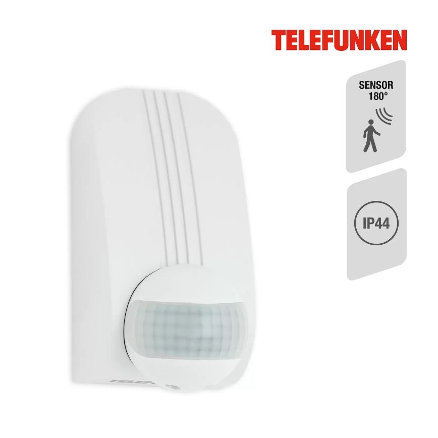 Telefunken 306506TF - Bewegungssensor für den Außenbereich 180° IP44 weiß