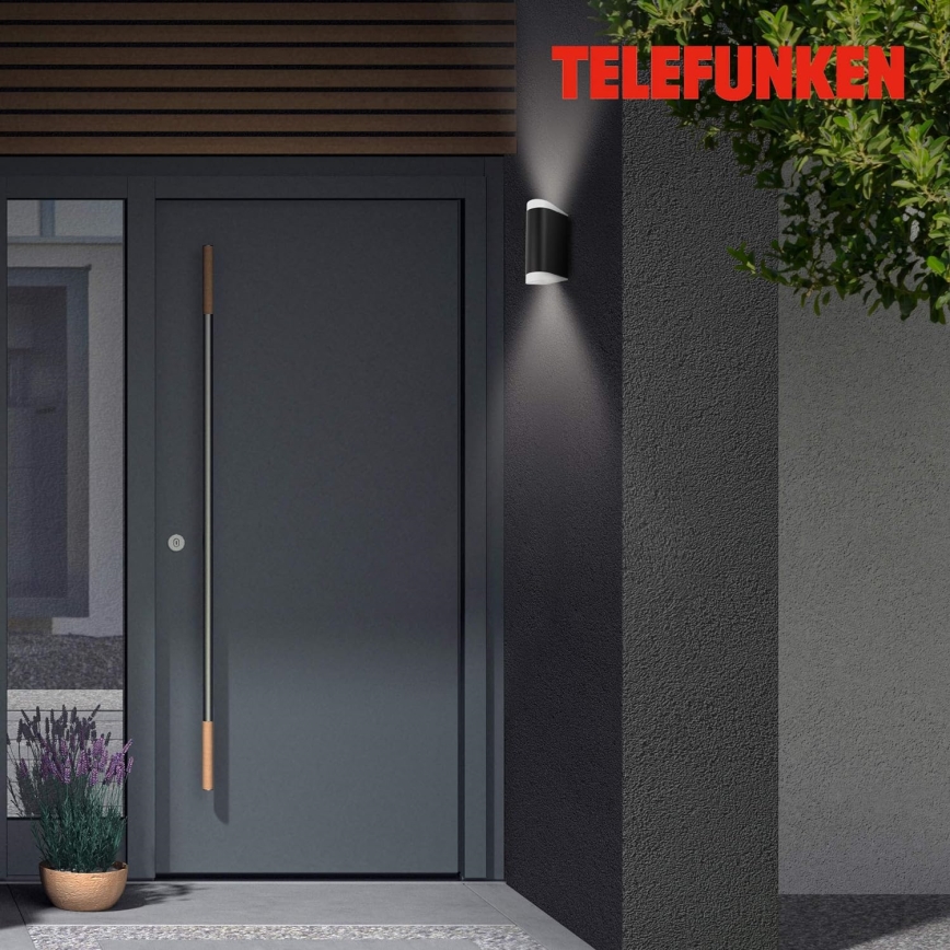 Telefunken 314905TF - LED-Wandleuchte für den Außenbereich 2xGU10/5W/230V IP44 schwarz