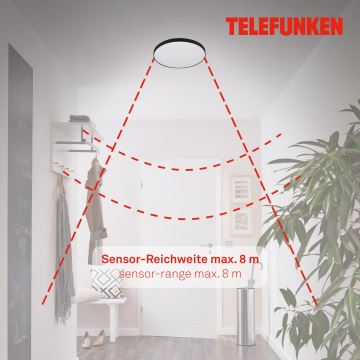 Telefunken 318405TF - LED-Deckenleuchte für Badezimmer mit Sensor LED/16W/230V IP44 d 29 cm