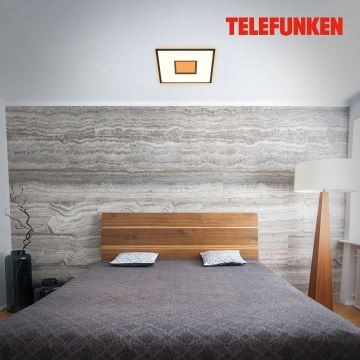 Telefunken 319505TF - Dimmbare RGBW-Deckenleuchte LED/36W/230V 2700-6500K schwarz + Fernbedienung
