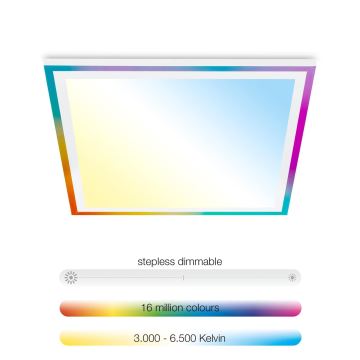 Telefunken 321206TF - Dimmbare LED-RGBW-Deckenleuchte LED/18W/230V 3000-6500K + Fernbedienung