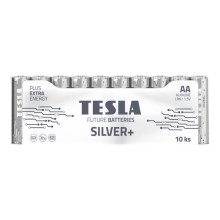 Tesla Batteries - 10 Stk. Alkalibatterie AA SILVER+ 1,5V 2900 mAh