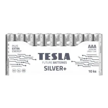 Tesla Batteries - 10 Stk. Alkalibatterie AAA SILVER+ 1,5V 1300 mAh