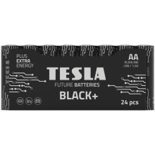Tesla Batteries - 24 Stk. Alkalibatterie AA BLACK+ 1,5V 2800 mAh