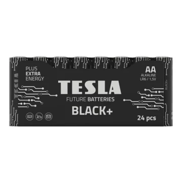 Tesla Batteries - 24 Stk. Alkalibatterie AA BLACK+ 1,5V 2800 mAh