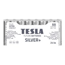 Tesla Batteries - 24 Stk. Alkalibatterie AA SILVER+ 1,5V 2900 mAh