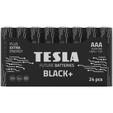 Tesla Batteries - 24 Stk. Alkalibatterie AAA BLACK+ 1,5V 1200 mAh