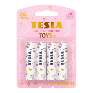 Tesla Batteries - 4 Stk. Alkalibatterie AA TOYS+ 1,5V 2900 mAh