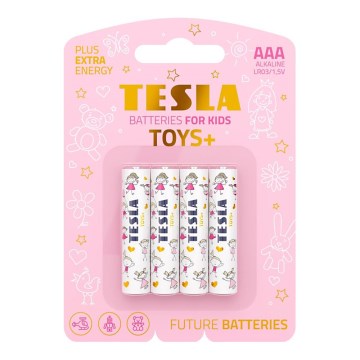 Tesla Batteries - 4 Stk. Alkalibatterie AAA TOYS+ 1,5V 1300 mAh