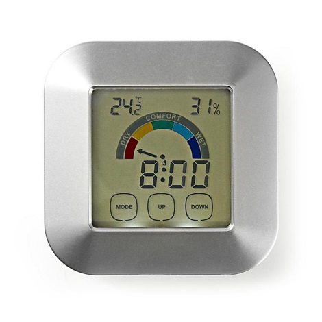 Thermometer mit Feuchtigkeitsmesser und Zeitschaltuhr 2xAAA