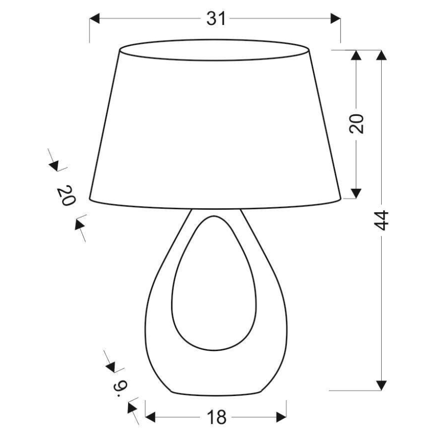 Tischlampe ROMANO 1xE27/60W/230V weiß/beige