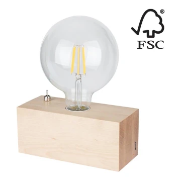 Tischlampe THEO 1xE27/25W/230V – FSC-zertifiziert