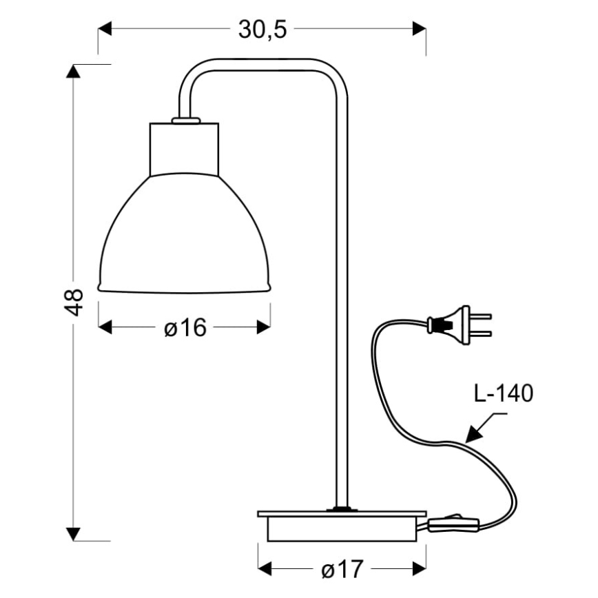 Tischlampe VARIO 1xE27/60W/230V