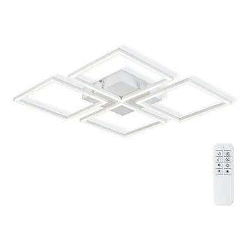 Top Light - Dimmbare LED-Aufbauleuchte RIVIERA 4xLED/16,25W/230V eckig weiß + Fernbedienung