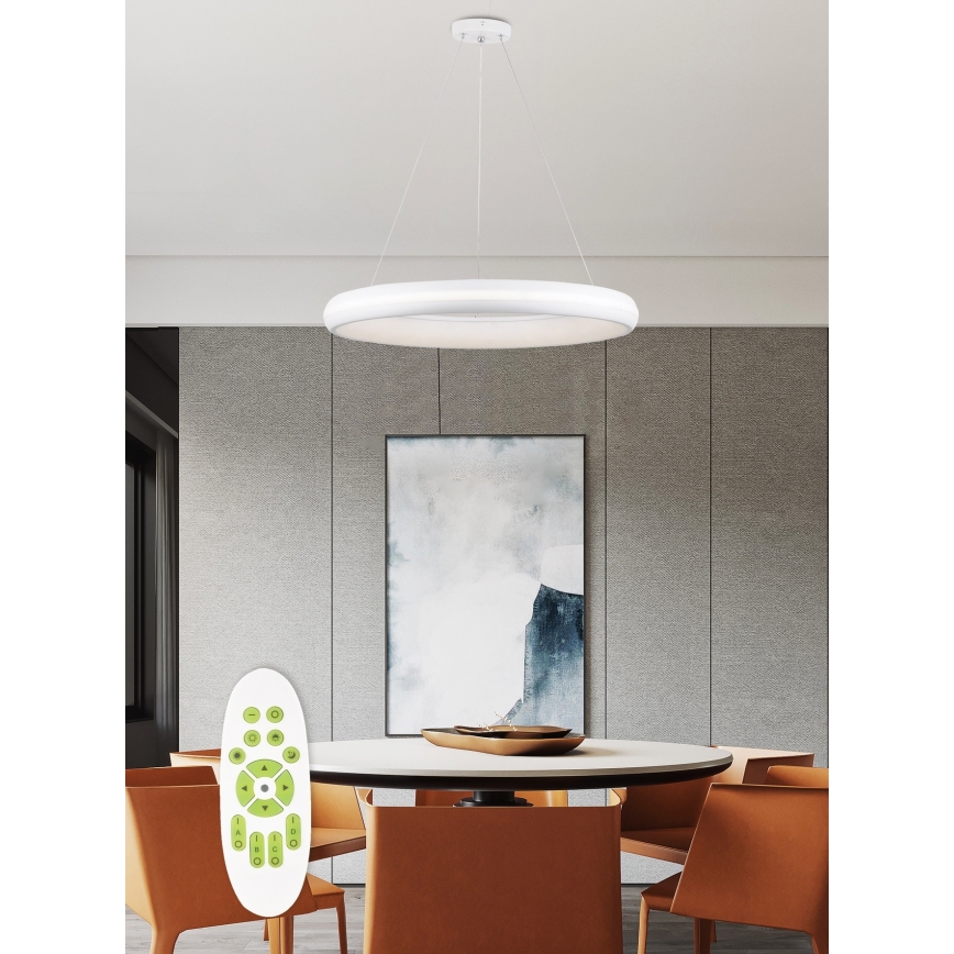 Top Light - Dimmbare LED-Hängeleuchte an Schnur FUTURA LED/60W/230V weiß + Fernbedienung