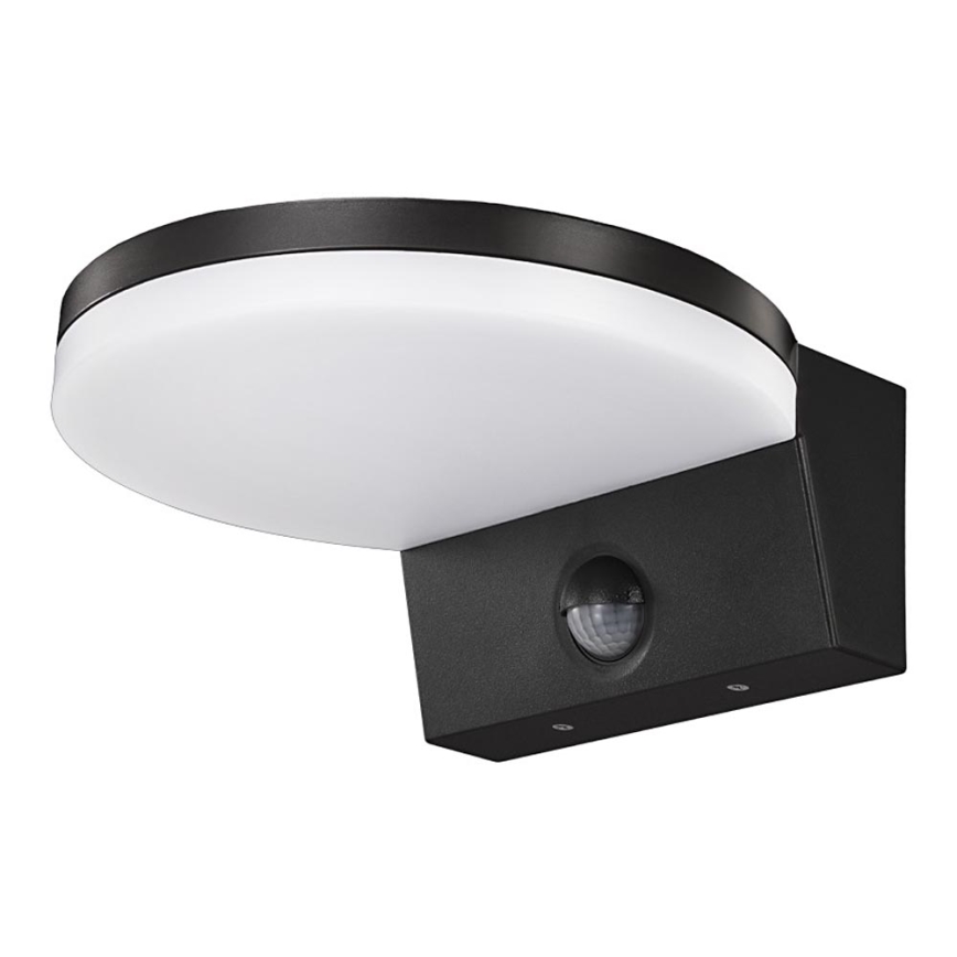 Top Light - LED-Außenwandleuchte mit Sensor NOVARA LED/15W/230V IP65 schwarz