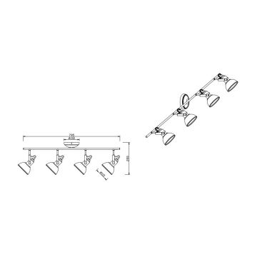 Trio - Strahler GINA 4xE14/40W/230V weiß