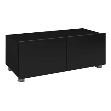 TV-Tisch PAVO 37x100 cm glänzend schwarz/matt schwarz
