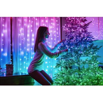 Twinkly - Dimmbare LED-RGB-Weihnachtslichterkette für den Außenbereich STRINGS 100xLED 11,5m IP44 Wi-Fi