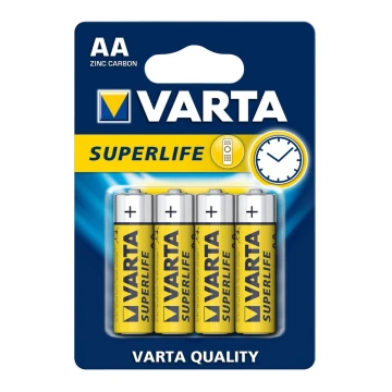 Varta 2006 - 4 St Zink-Kohle-Batterie SUPERLIFE AA 1,5V