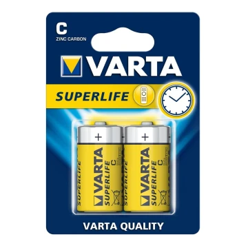 Varta 2014 - 2 St Zink-Kohle-Batterie SUPERLIFE C 1,5V