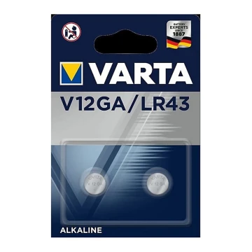 Varta 4278101402 - 2 Stk Alkalische Knopfzelle ELECTRONICS V12GA 1,5V