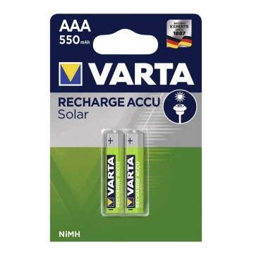 Varta 56733 - 2 St wiederaufladbare Batterie SOLAR ACCU AAA NiMH/550mAh/1,2V