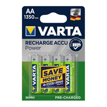 Varta 56746101404 - 4 Stk Ladebatterie RECHARGE AA 1,2V/1350 mAh