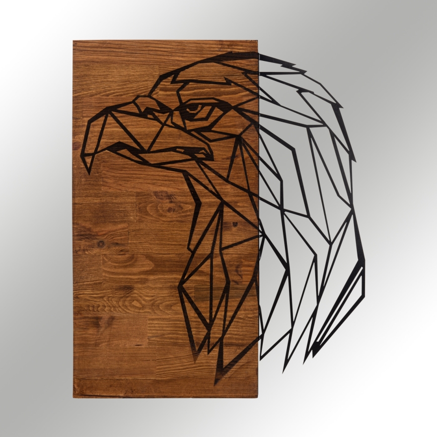 Wanddekoration 47x58 cm Adler Holz/Metall