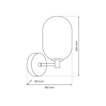 Wandlampe ALIAS 1xG9/8W/230V schwarz/grau