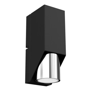 Wandlampe WALL 1xGU10/8W/230V schwarz/chrom glänzend