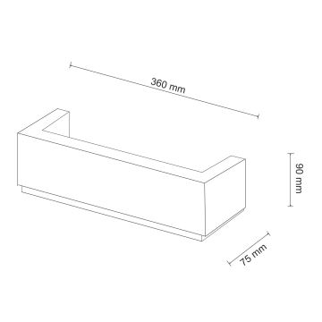 Wandleuchte BRICK 2xE14/12W/230V Gips/weiß