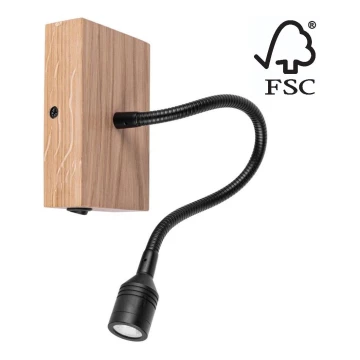 Wandleuchte LECTOR LED/2,5W/230V Eiche – FSC-zertifiziert