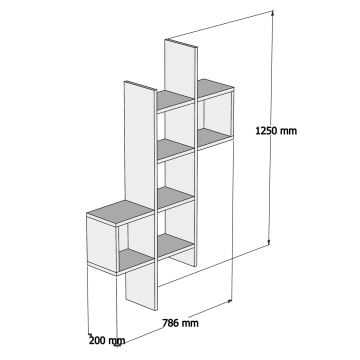 Wandregal KENO 125x78,6 cm weiß