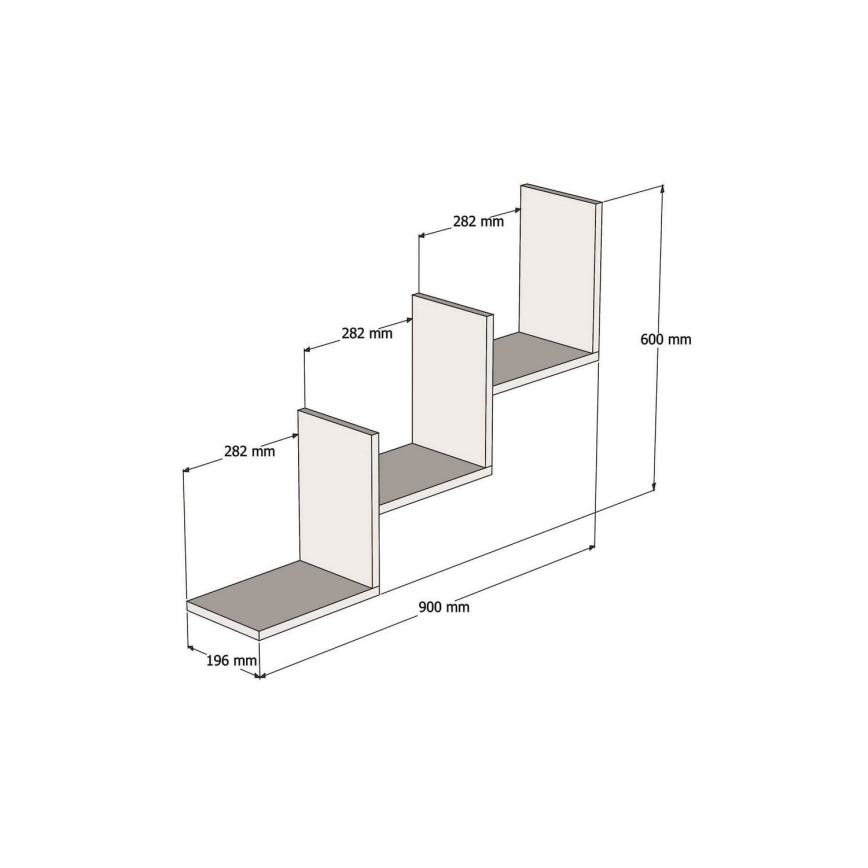 Wandregal MIST 60x90 cm braun