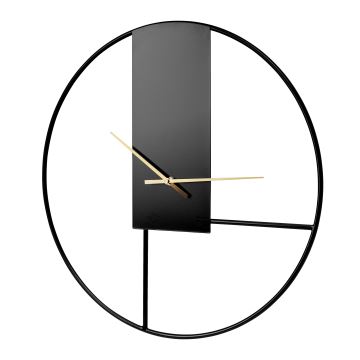 Wanduhr d 50 cm 1xAA schwarz/golden