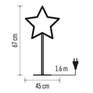 Weihnachtsdekoration 1xE14/25W/230V d. 45 cm golden