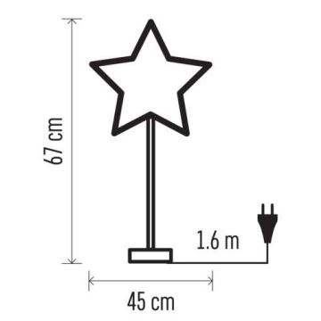 Weihnachtsschmuck 1xE14/25W/230V d. 45 cm weiß