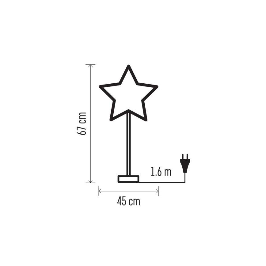 Weihnachtsschmuck 1xE14/25W/230V d. 45 cm weiß