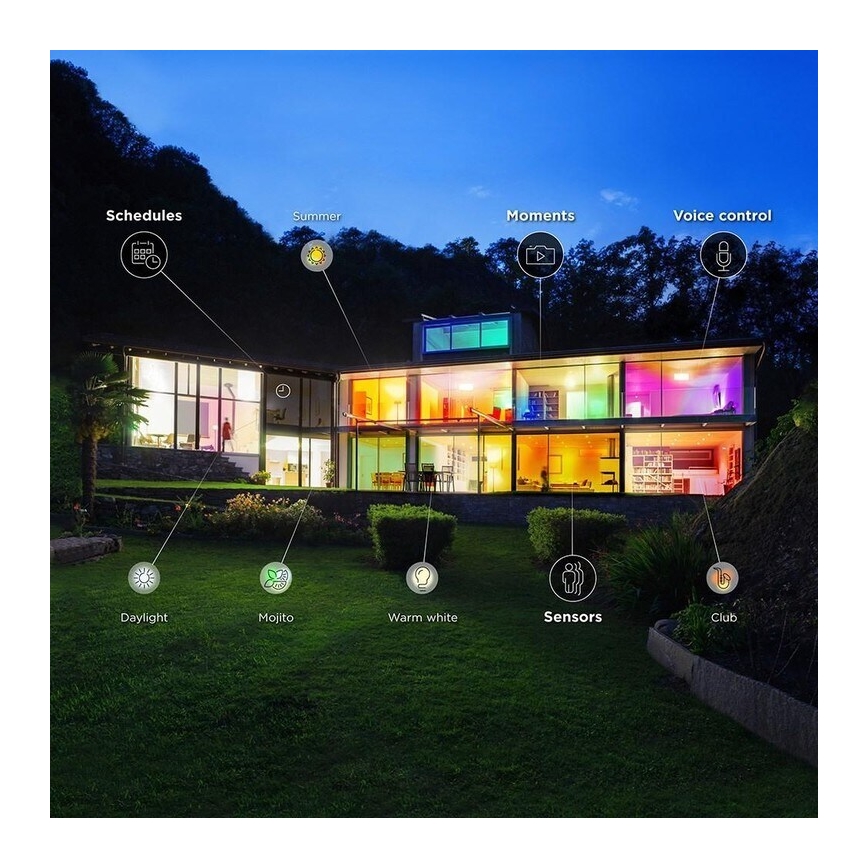 WiZ – Dimmbare LED-RGBW-Hängeleuchte an Schnur ELIXIR LED/15W/230V 2200-6500K Wi-Fi + Fernbedienung