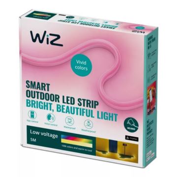 WiZ - Dimmbarer LED-RGBW-Streifen für den Außenbereich 5m LED/24W/230V 2700-5000K Wi-Fi IP65