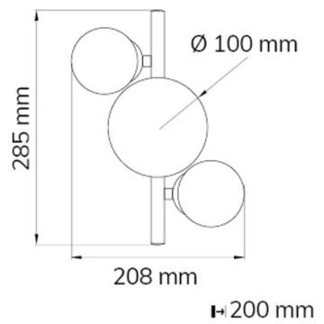 Wofi 4014.03.14.9000 - LED-Wandbeleuchtung VILLA 3xG9/3W/230V