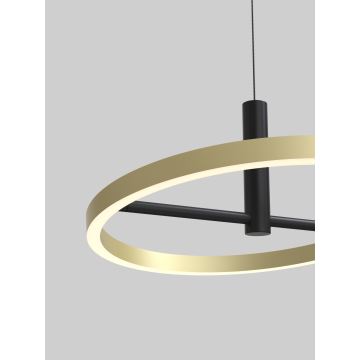 Wofi 6016-104L - Dimmbare LED-Hängeleuchte an Schnur BREST LED/19W/230V schwarz/golden