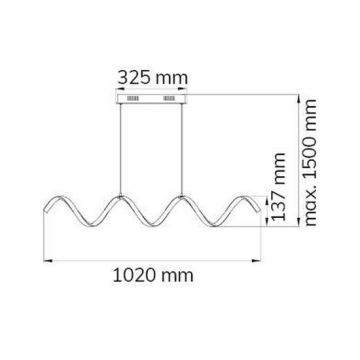 Wofi 6398.01.15.7000 - Dimmbare LED-Hängeleuchte an Schnur RUSSELL LED/32W/230V