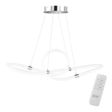 Wofi 6883.01.01.9100 – Dimmbare LED-Hängeleuchte an Schnur MIRA LED/40W/230V 3000-6000K + Fernbedienung