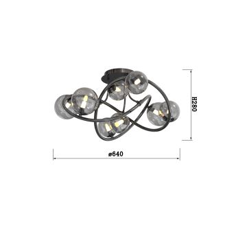 Wofi 9014-805 - LED-Aufbauleuchte NANCY 8xG9/3,5W/230V schwarz Chrom