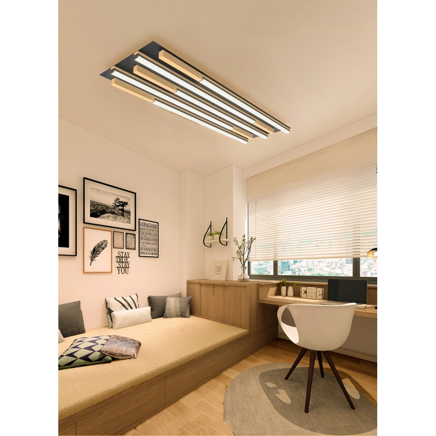 Wofi 9031-506L - Dimmbare LED-Deckenleuchte PALERMO LED/57W/230V Gummibaum